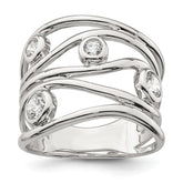 Sterling Silver Fancy CZ Ring