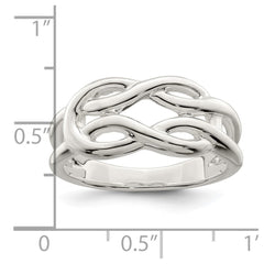 Sterling Silver Polished Celtic Knot Ring - 2