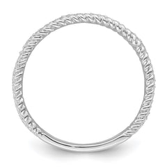 Sterling Silver Rhodium plated CZ Band - 2