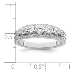 Sterling Silver Rhodium plated CZ Ring - 3