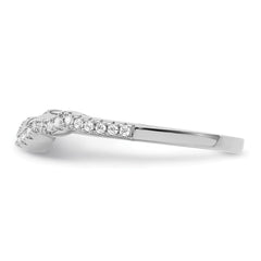 Sterling Silver Rhodium plated 2 piece CZ Bridal Ring Set - 2