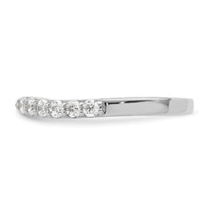 Sterling Silver Polished Rhodium-plated CZ Trio 3 Ring Set - 2