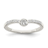 Sterling Silver CZ Ring - 4