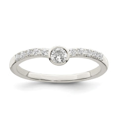 Sterling Silver CZ Ring - 5
