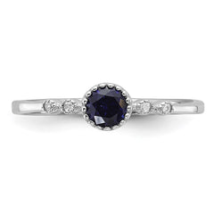 Sterling Silver Rhodium-plated .43CrBlue Spinel .02Cr WSA Ring - 3