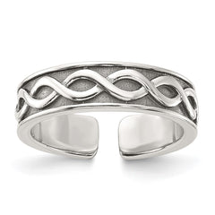 Sterling Silver Antiqued Toe Ring - 5