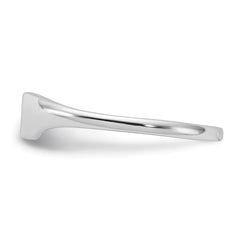 Sterling Silver Rhodium-plated CZ Heart Signet Ring - 2