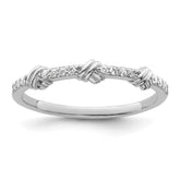 Sterling Silver Rhodium-plated Clear CZ Knot Ring - 2