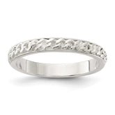 Sterling Silver Chain Inlay Design 3mm Band - 3