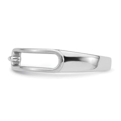 Sterling Silver Rhodium-plated Polished Ring - 3