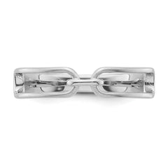 Sterling Silver Rhodium-plated Polished Ring - 3