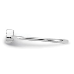Sterling Silver Rhodium-plated Pear Shaped CZ Ring - 2
