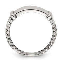 Sterling Silver Oxidized Men's Ring - 3