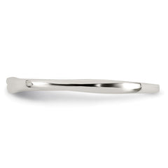 Sterling Silver Polished CZ 1.5mm Band Size 8 Ring - 2