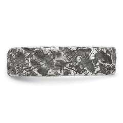 Sterling Silver Antiqued and Textured Nugget Mens Size 10 Band Ring