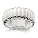 Sterling Silver Polished 8.5mm Ridge Pattern Ring - 3