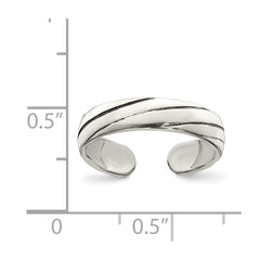 Sterling Silver Antiqued Toe Ring - 6