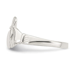 Sterling Silver Solid Claddagh Ring - 6
