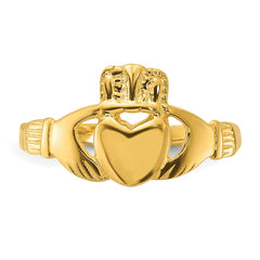 Sterling Silver Gold-tone Polished Claddagh Ring - 3