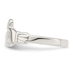 Sterling Silver Solid Claddagh Ring - 8