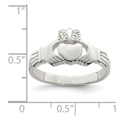 Sterling Silver Solid Claddagh Ring - 8