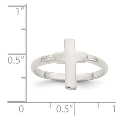 Sterling Silver Solid Cross Ring - 3