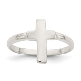Sterling Silver Solid Cross Ring