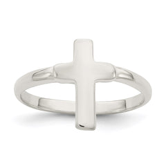 Sterling Silver Solid Cross Ring - 3