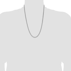 Sterling Silver Rhodium-plated 3.25mm Domed Curb Chain - 5