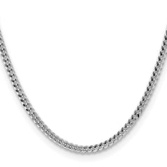 Sterling Silver 4mm Domed w/ Side D/C Curb Chain - 8