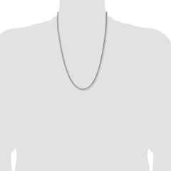 Sterling Silver Rhodium-plated 4mm Domed w/ Side D/C Curb Chain - 5