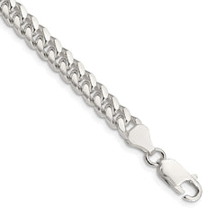 Sterling Silver 6mm Domed w/ Side D/C Curb Chain - 9