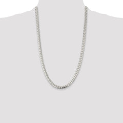 Sterling Silver 7mm Domed w/ Side D/C Curb Chain - 3