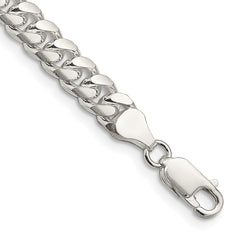 Sterling Silver 7mm Domed w/ Side D/C Curb Chain - 4