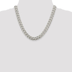 Sterling Silver 10.5mm Domed w/ Side D/C Curb Chain - 3
