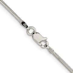 Sterling Silver 1.5mm Diamond-cut Flat Snake Chain - 2
