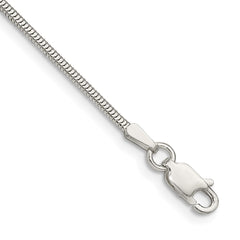 Sterling Silver 1.5mm Diamond-cut Flat Snake Chain - 4