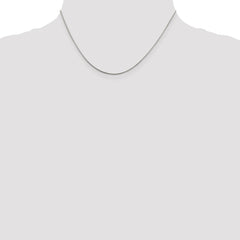 Sterling Silver Rhodium-plated .8mm Round Snake Chain