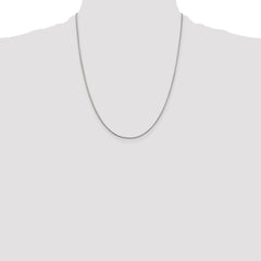 Sterling Silver Rhodium-plated 1mm Round Snake Chain - 3