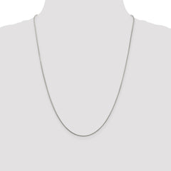 Sterling Silver Rhodium-plated 1mm Round Snake Chain - 6