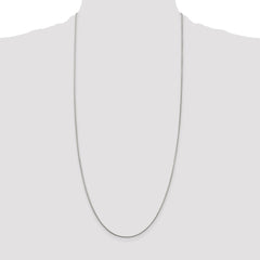Sterling Silver Rhodium-plated 1mm Round Snake Chain - 4