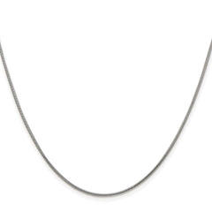 Sterling Silver Rhodium-plated 1.2mm Snake Chain - 7