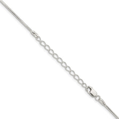 Sterling Silver 1.25mm Snake Chain w/2in ext.