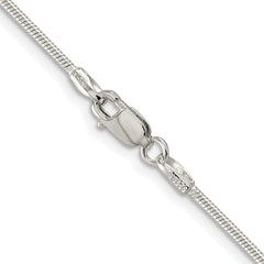Sterling Silver Rhodium-plated 1.25mm Snake Chain - 6