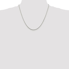 Sterling Silver Rhodium-plated 1.25mm Snake Chain - 6