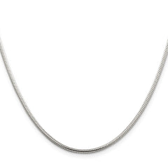 Sterling Silver 2mm Snake Chain - 10