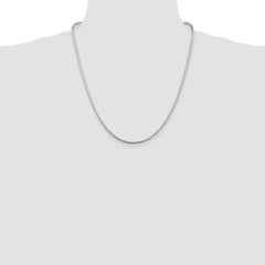 Sterling Silver Rhodium-plated 2mm Snake Chain