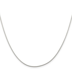 Sterling Silver 1mm Round Snake Chain - 5