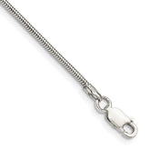 Sterling Silver 1.6mm Round Snake Chain - 7