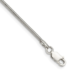 Sterling Silver 1.6mm Round Snake Chain - 6
